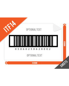 ITF14 (GTIN14) Barcode Label 105mm x 148mm
