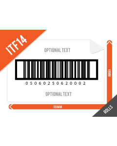 89mm x 74mm ITF14 Barcode Label