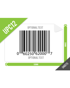 50mm x 30mm UPC-A (GTIN12) Labels